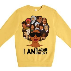 I Am Black History Love My Roots Premium Crewneck Sweatshirt