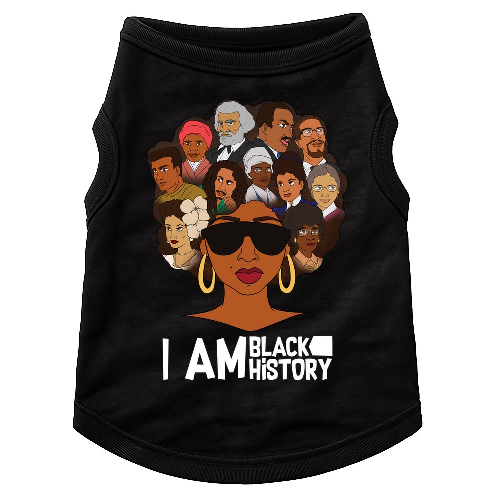 I Am Black History Love My Roots Doggie Tank