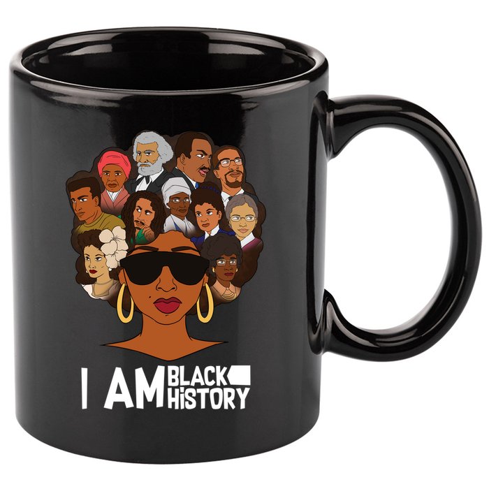 I Am Black History Love My Roots 11oz C Handle Ceramic Mug