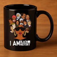 I Am Black History Love My Roots 11oz C Handle Ceramic Mug