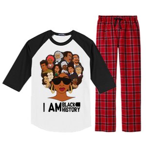 I Am Black History Love My Roots Raglan Sleeve Pajama Set