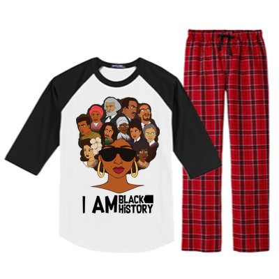 I Am Black History Love My Roots Raglan Sleeve Pajama Set