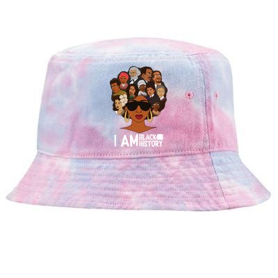 I Am Black History Love My Roots Tie-Dyed Bucket Hat