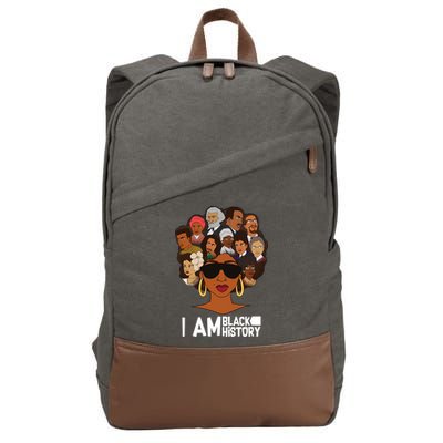 I Am Black History Love My Roots Cotton Canvas Backpack