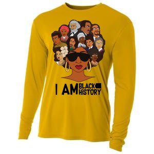 I Am Black History Love My Roots Cooling Performance Long Sleeve Crew