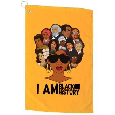 I Am Black History Love My Roots Golf Towel