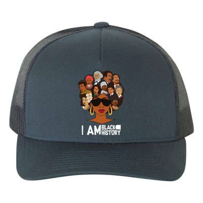 I Am Black History Love My Roots Yupoong Adult 5-Panel Trucker Hat