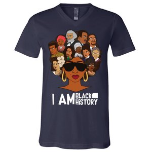 I Am Black History Love My Roots V-Neck T-Shirt