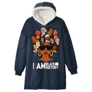 I Am Black History Love My Roots Hooded Wearable Blanket