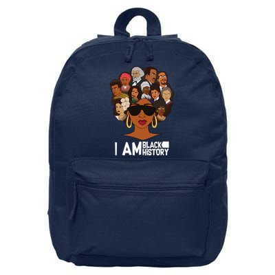 I Am Black History Love My Roots 16 in Basic Backpack