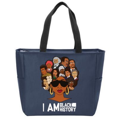 I Am Black History Love My Roots Zip Tote Bag