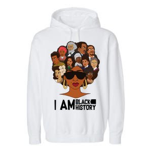 I Am Black History Love My Roots Garment-Dyed Fleece Hoodie