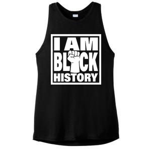 I Am Black History Proud African American Ladies PosiCharge Tri-Blend Wicking Tank