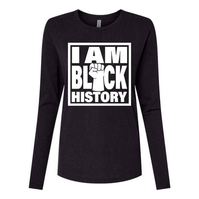 I Am Black History Proud African American Womens Cotton Relaxed Long Sleeve T-Shirt