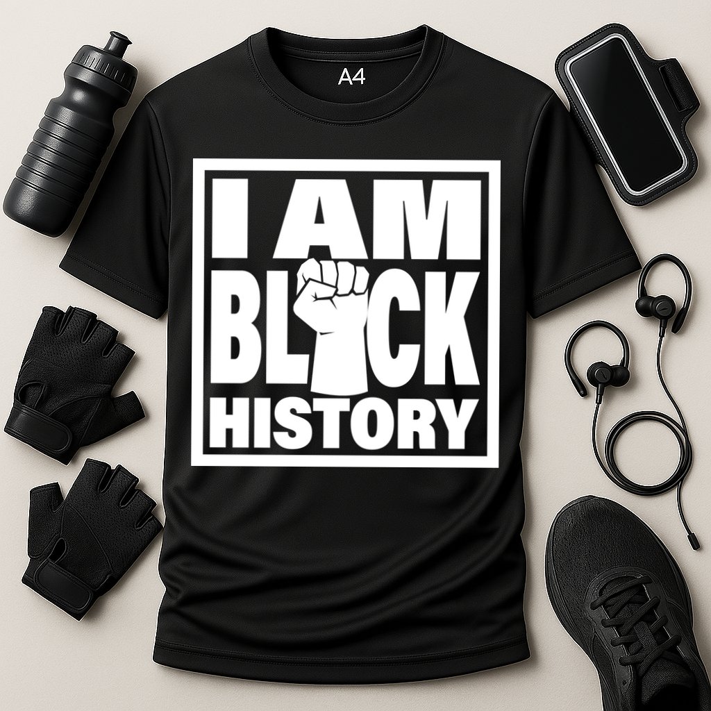 I Am Black History Proud African American Cooling Performance Crew T-Shirt