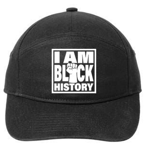 I Am Black History Proud African American 7-Panel Snapback Hat