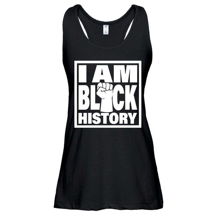 I Am Black History Proud African American Ladies Essential Flowy Tank