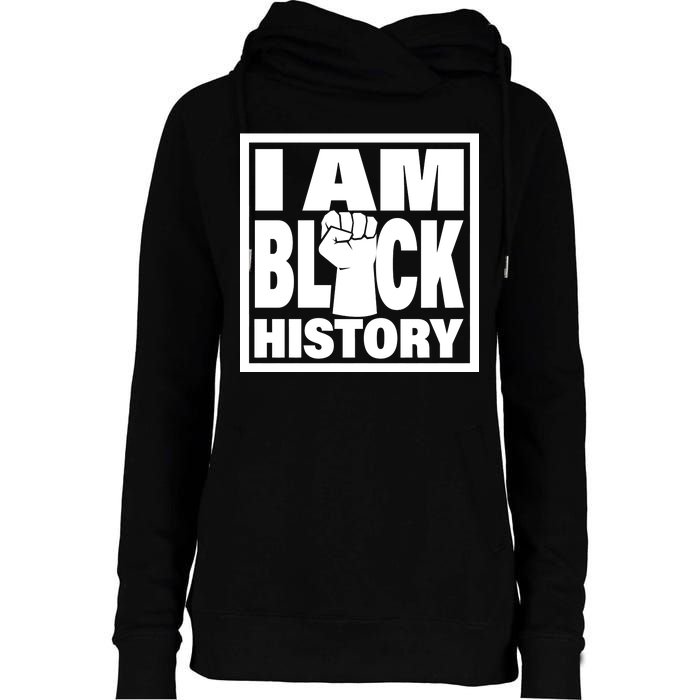 I Am Black History Proud African American Womens Funnel Neck Pullover Hood