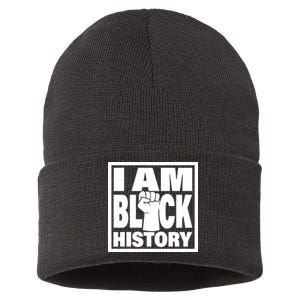 I Am Black History Proud African American Sustainable Knit Beanie