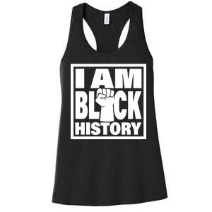 I Am Black History Proud African American Women's Racerback Tank