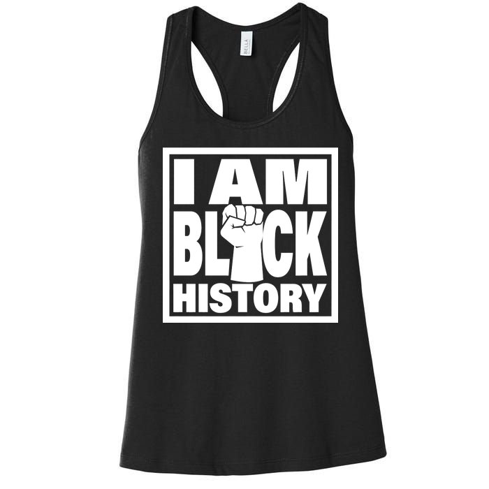 I Am Black History Proud African American Women's Racerback Tank