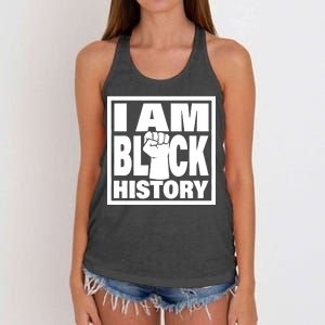 I Am Black History Proud African American Women's Knotted Racerback Tank