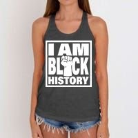 I Am Black History Proud African American Women's Knotted Racerback Tank