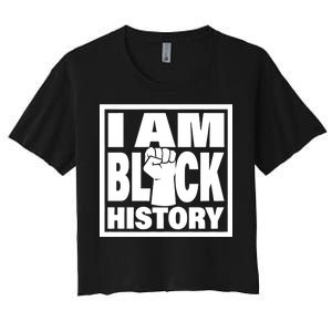 I Am Black History Proud African American Women's Crop Top Tee