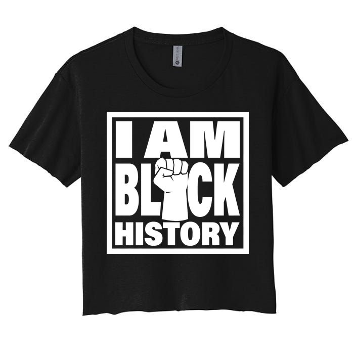 I Am Black History Proud African American Women's Crop Top Tee