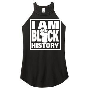 I Am Black History Proud African American Women's Perfect Tri Rocker Tank