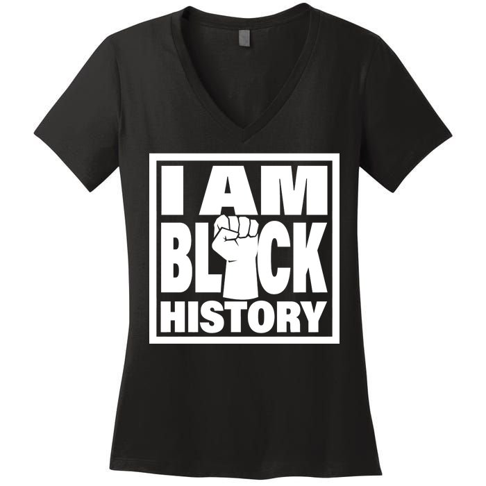 I Am Black History Proud African American Women's V-Neck T-Shirt