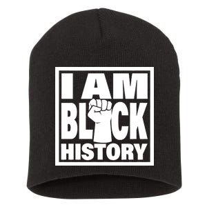 I Am Black History Proud African American Short Acrylic Beanie