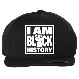 I Am Black History Proud African American Wool Snapback Cap