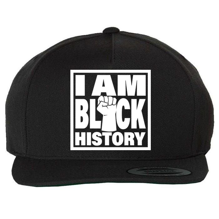 I Am Black History Proud African American Wool Snapback Cap