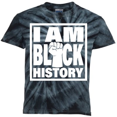 I Am Black History Proud African American Kids Tie-Dye T-Shirt