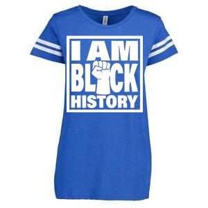 I Am Black History Proud African American Enza Ladies Jersey Football T-Shirt