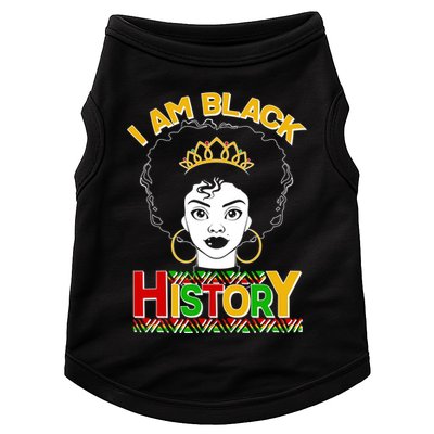 I Am Black History Royal Black Woman Doggie Tank