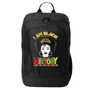 I Am Black History Royal Black Woman City Backpack