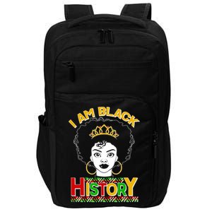 I Am Black History Royal Black Woman Impact Tech Backpack