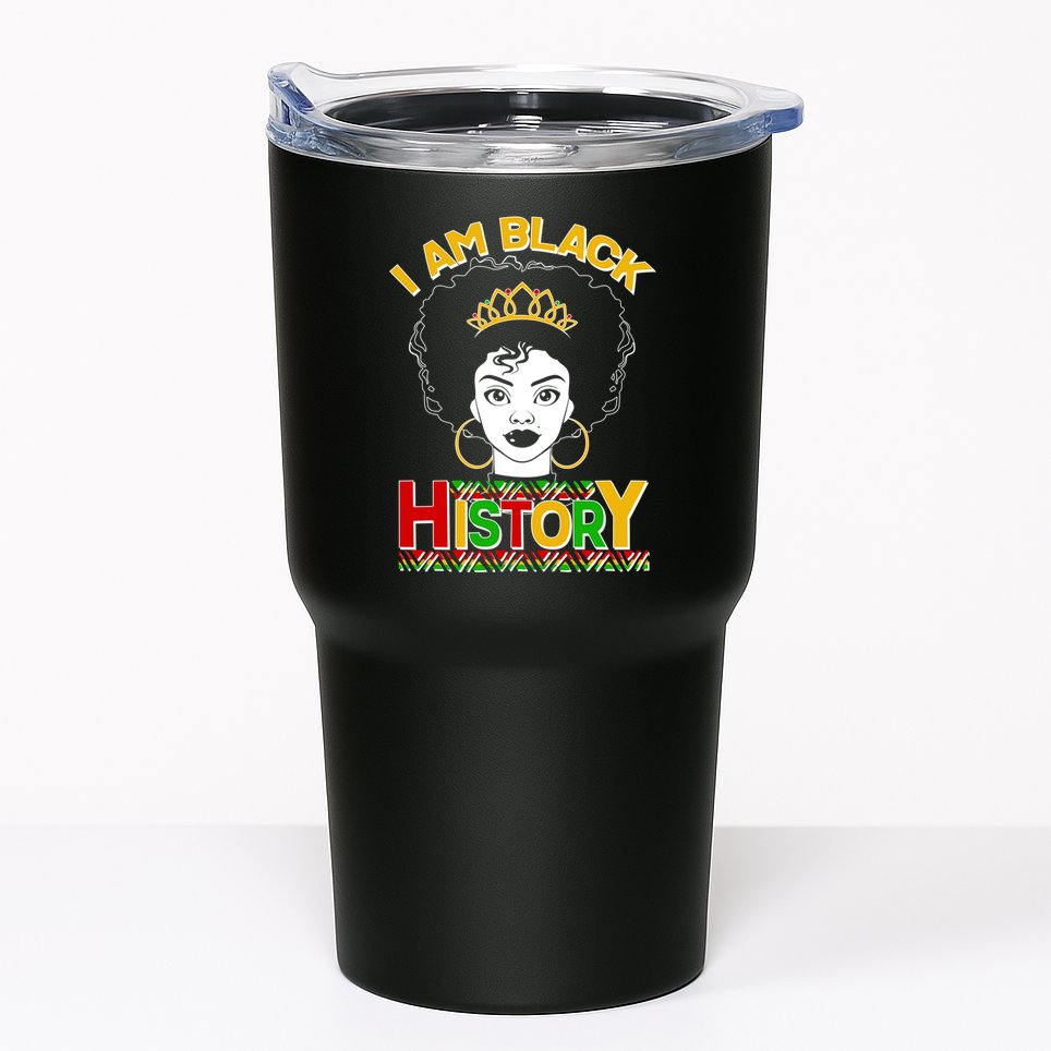 I Am Black History Royal Black Woman Tumbler