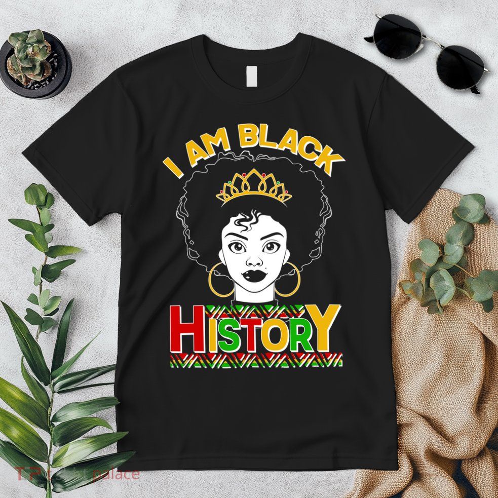 I Am Black History Royal Black Woman Premium T-Shirt