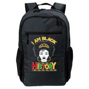 I Am Black History Royal Black Woman Daily Commute Backpack