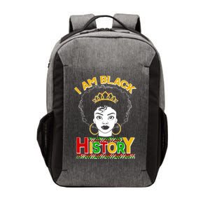 I Am Black History Royal Black Woman Vector Backpack