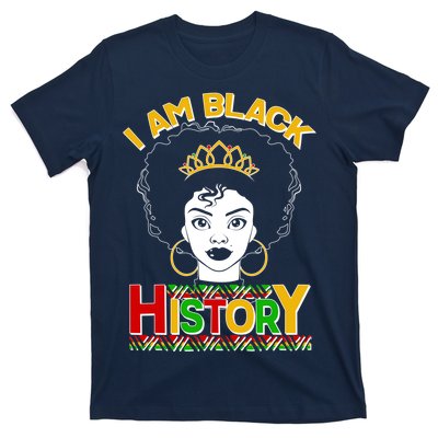 I Am Black History Royal Black Woman T-Shirt