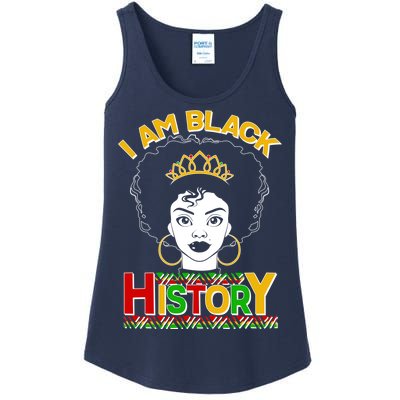 I Am Black History Royal Black Woman Ladies Essential Tank