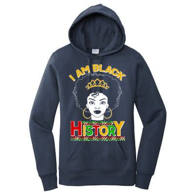 I Am Black History Royal Black Woman Women's Pullover Hoodie