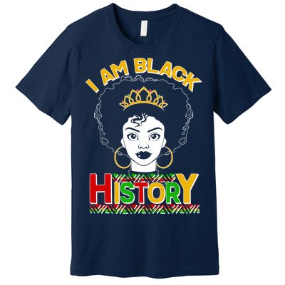 I Am Black History Royal Black Woman Premium T-Shirt