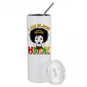 I Am Black History Royal Black Woman Stainless Steel Tumbler