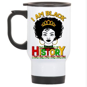 I Am Black History Royal Black Woman Stainless Steel Travel Mug