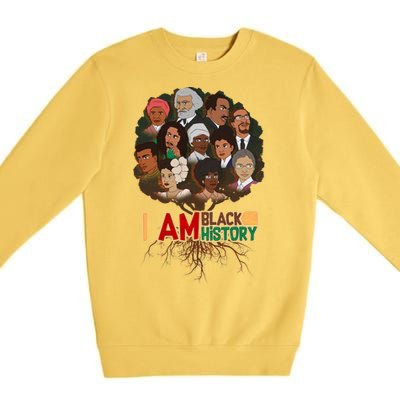 I Am Black History Tree Roots Premium Crewneck Sweatshirt